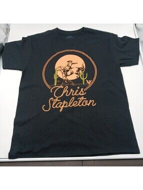 Chris Stapleton Short Sleeve T Shirt Size Large Tennessee Whiskey Orange Black